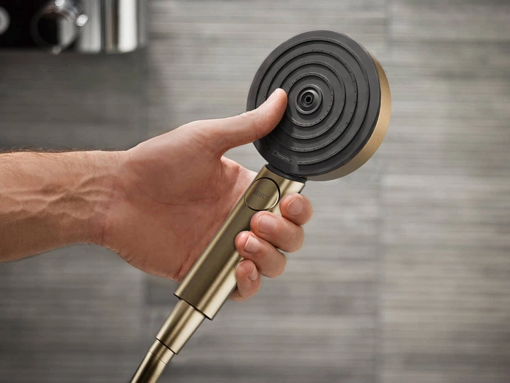 Ручной душ Hansgrohe Pulsify Select Relaxation EcoSmart brushed bronze 24111140 - Фото 4 Ручной душ Hansgrohe Pulsify Select Relaxation EcoSmart brushed bronze 24111140 - изображение 4