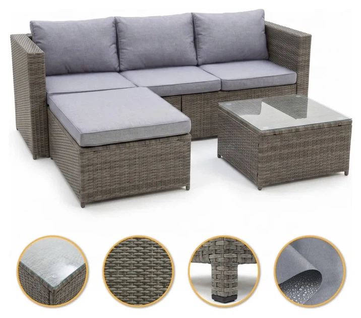 Комплект садових меблів LEOBRO Lounge Set 3-в-1 (LB-1057) (LEO_LB-1057) - Фото 1 Комплект садових меблів LEOBRO Lounge Set 3-в-1 (LB-1057) (LEO_LB-1057) - изображение 1