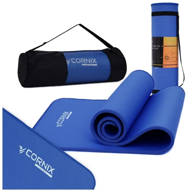 Килимок спортивний Cornix NBR 183 x 61 x 1 cм для йоги та фітнесу XR-0096 Blue/Blue (LFXR-0096) - Фото 1 Килимок спортивний Cornix NBR 183 x 61 x 1 cм для йоги та фітнесу XR-0096 Blue/Blue (LFXR-0096) - зображення 1