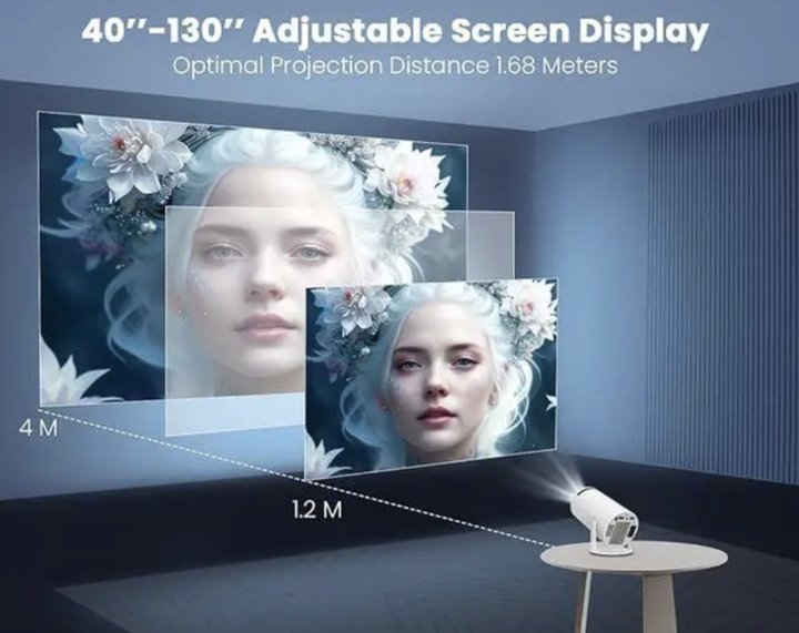 Смарт проєктор MAGCUBIC HY300 для домашнього кінотеатру Android 11 портативний проектор 4K підтримка HD 1280х720P Wi Fi Bluetooth LED мультимедійний 130 дюймів поворот 180 градусів HDMI USB для відео фільмів подорожей - Фото 8 Смарт проєктор MAGCUBIC HY300 для домашнього кінотеатру Android 11 портативний проектор 4K підтримка HD 1280х720P Wi Fi Bluetooth LED мультимедійний 130 дюймів поворот 180 градусів HDMI USB для відео фільмів подорожей - зображення 8