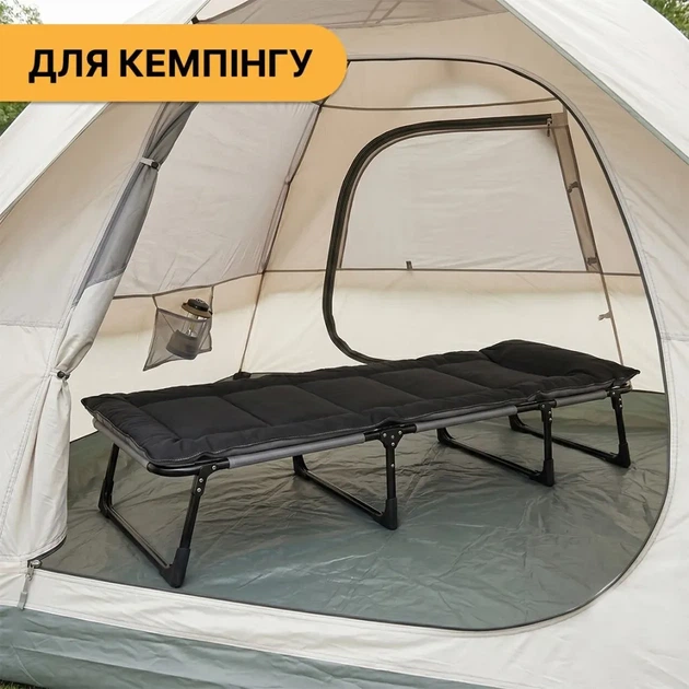 Розкладне ліжко (розкладачка) з вбудованим матрацом LEOBRO Black (LB-FB-S1-BLK) (LEO_LB-FB-S1-BLK) - Фото 3 Розкладне ліжко (розкладачка) з вбудованим матрацом LEOBRO Black (LB-FB-S1-BLK) (LEO_LB-FB-S1-BLK) - изображение 3