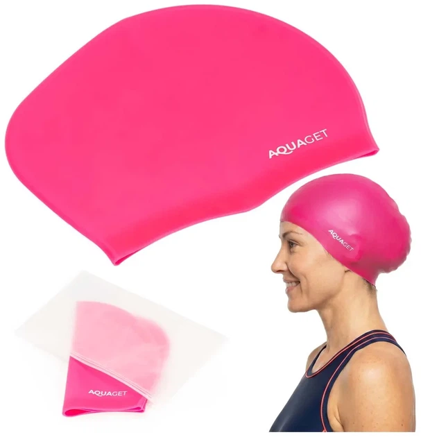 Шапочка для плавання Aquaget для довгого волосся AQ0032 Pink (LFAQ0032) - Фото 1 Шапочка для плавання Aquaget для довгого волосся AQ0032 Pink (LFAQ0032) - изображение 1