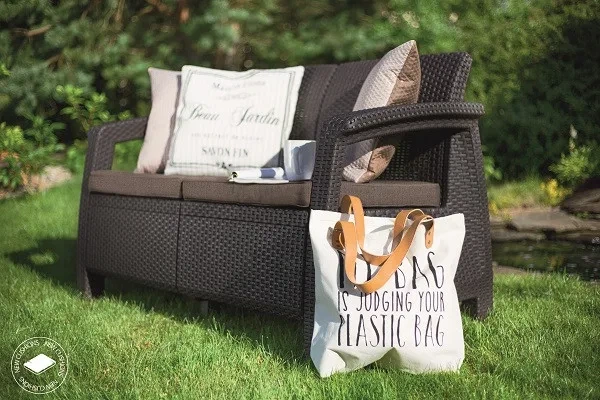 Софа садова Keter Corfu Love Seat Max пластикова 3-місна 182х70х79 см коричнева - зображення 3