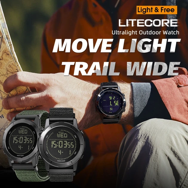 Наручний годинник North Edge Besta Trail Green з компасом, 2 ремінці - зображення 3