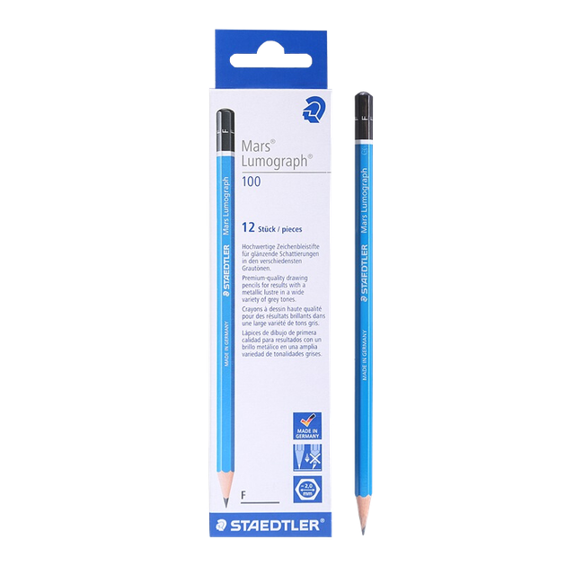 Набор карандашей для эскизов STAEDTLER F, 100 штук, классический синий стержень, профессиональные карандаши для рисования и эскизирования, для начинающих, инструменты для подготовки к экзаменам, 12 карандашей в коробке. - Фото 4 Набор карандашей для эскизов STAEDTLER F, 100 штук, классический синий стержень, профессиональные карандаши для рисования и эскизирования, для начинающих, инструменты для подготовки к экзаменам, 12 карандашей в коробке. - изображение 4