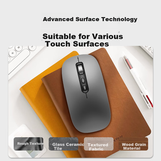 Мышь VENFISH M108S Wireless/Bluetooth Space Grey - Фото 11 Мышь VENFISH M108S Wireless/Bluetooth Space Grey - изображение 11