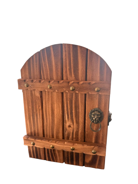 Ключниця-шафка у формі старовинних дверей з левом, 18×29 см - Фото 3 Ключниця-шафка у формі старовинних дверей з левом, 18×29 см - изображение 3
