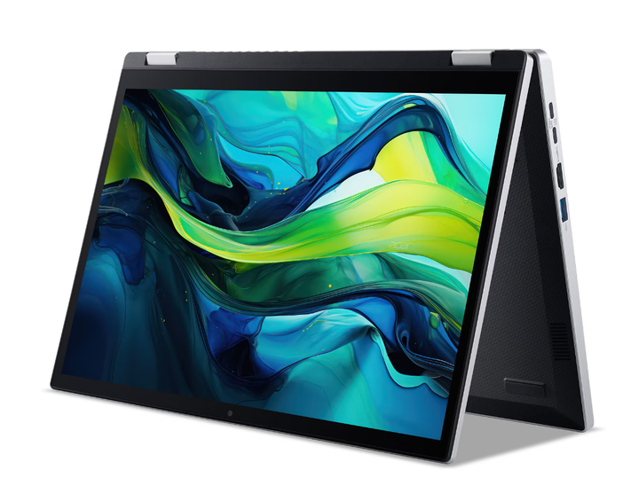 Ноутбук сенсорний ACER Aspire Go Spin 14 AGSP14-31PT-37VB (NX.JBEEU.001) 14 WUXGA IPS/Core i3/3-N355/16G/512G/UMA/1.5kg/Pure Silver - Фото 3 Ноутбук сенсорний ACER Aspire Go Spin 14 AGSP14-31PT-37VB (NX.JBEEU.001) 14 WUXGA IPS/Core i3/3-N355/16G/512G/UMA/1.5kg/Pure Silver - изображение 3