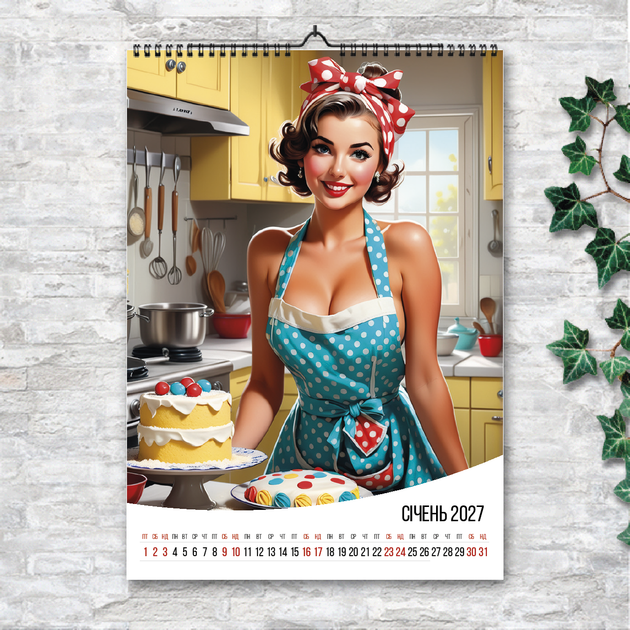 Календарь А3 перекидной настенный Пин ап 13 листов ENTERSTORE (art. 250144) - Фото 2 Календарь А3 перекидной настенный Пин ап 13 листов ENTERSTORE (art. 250144) - изображение 2