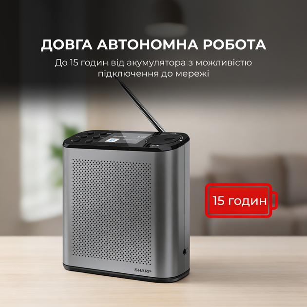 Радиоприемник Sharp DR-P530 Grey - изображение 4