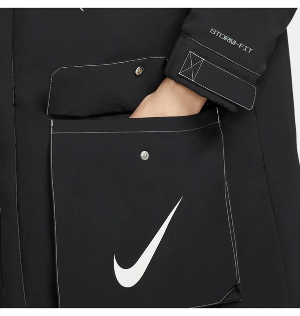 Куртка женская Nike Sportswear Storm-Fit Swoosh Hooded Parka Black M Чорний DJ1979-010 - изображение 6