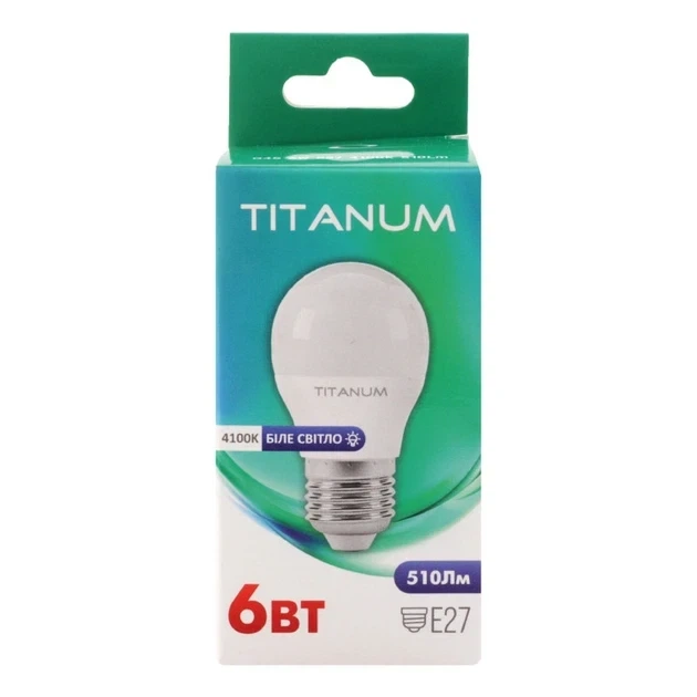 LED лампа TITANUM G45 6W E27 4100K - изображение 2