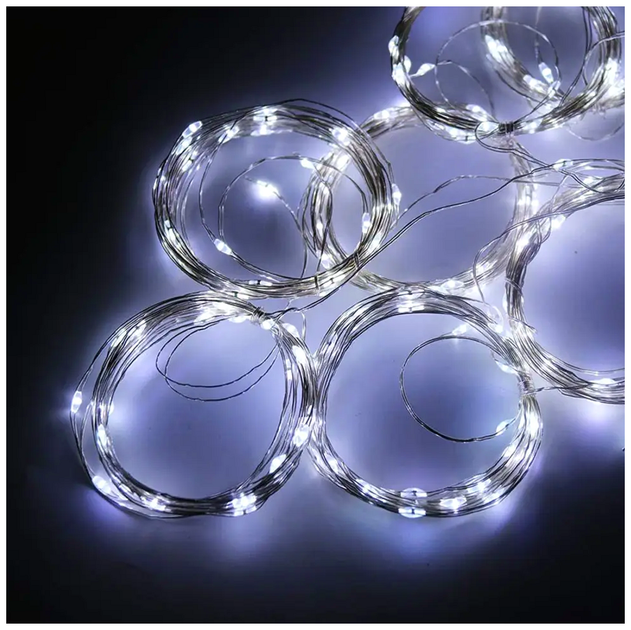 Гирлянда штора 300 LED 3x3м USB и сеть 220В 8 режимов управления пультом для интерьера Роса SQ-27363 - изображение 7