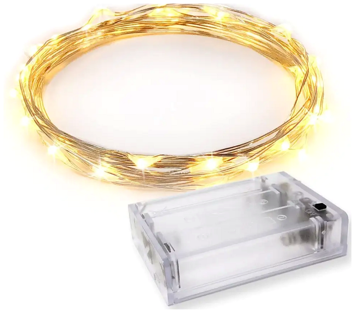 Светодиодная гирлянда 30 LED 3м на батарейках IP44 для внутреннего использования капли Роса SQ-26655 - изображение 6
