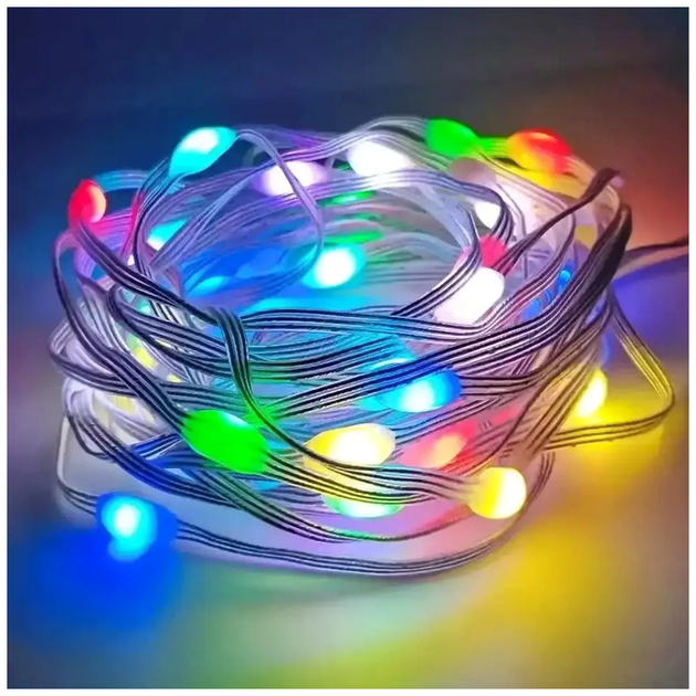 Гирлянда нить 100 LED 10м 1Вт 8 режимов с пультом ДУ от USB и сети 220В IP65 "Роса Люкс" SQ-26616 - изображение 10