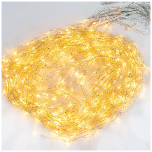 Гирлянда штора Водопад 200 LED 2x2м 220В 8 режимов для украшения интерьера SQ-27171 - изображение 8