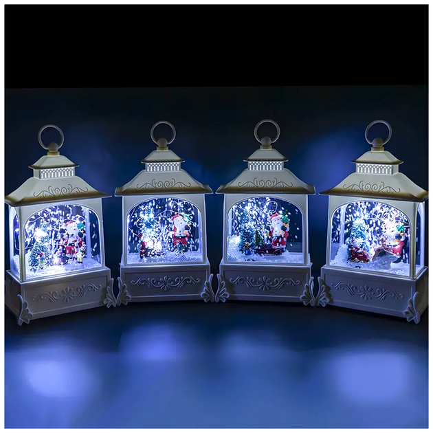 Светильник фонарь Рождественский декор 28x15x9 см USB LED подсветка снегом фигурка Санты SQ-28744 - Фото 9 Светильник фонарь Рождественский декор 28x15x9 см USB LED подсветка снегом фигурка Санты SQ-28744 - изображение 9