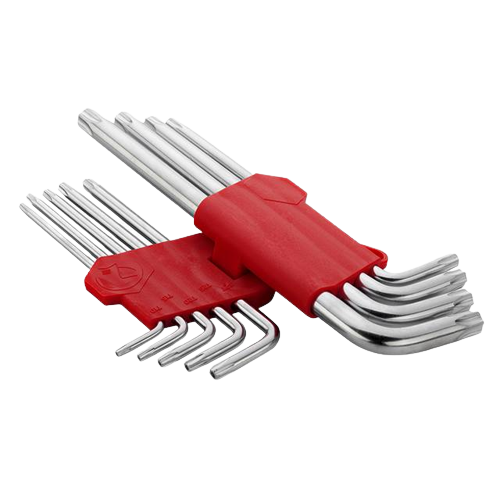 Набор ключей torx "звёздочка" INTERTOOL 9шт, длинные, Т10-Т50, CrV (41700) - изображение 3