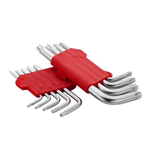 Набор ключей torx "звёздочка" INTERTOOL 9шт, короткие, Т10-Т50, CrV (32485) - изображение 3