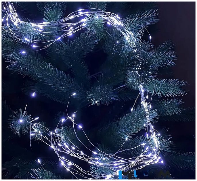 Светодиодная гирлянда 300 LED 3м теплый белый USB и батарейки для новогоднего оформления Конский хвост SQ-28828 - Фото 9 Светодиодная гирлянда 300 LED 3м теплый белый USB и батарейки для новогоднего оформления Конский хвост SQ-28828 - изображение 9