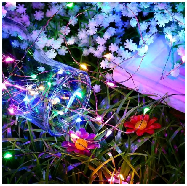 Светодиодная гирлянда 30 LED 3м мультиколор на батарейках IP44 для внутреннего использования модель Роса SQ-26656 - изображение 4