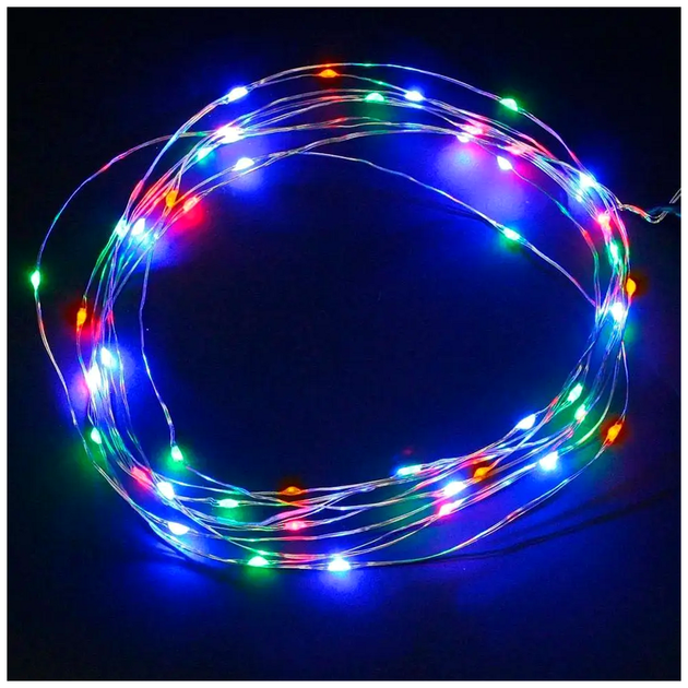 Светодиодная гирлянда 30 LED 3м мультиколор на батарейках IP44 для внутреннего использования модель Роса SQ-26656 - изображение 9