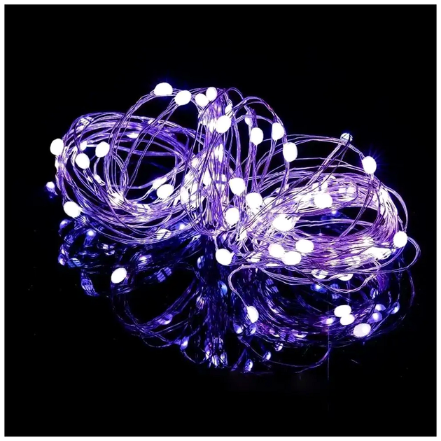 Умная RGB гирлянда 100 LED 10м USB 5В 1Вт IP44 управление через смартфон модель Роса SQ-26696 - изображение 4