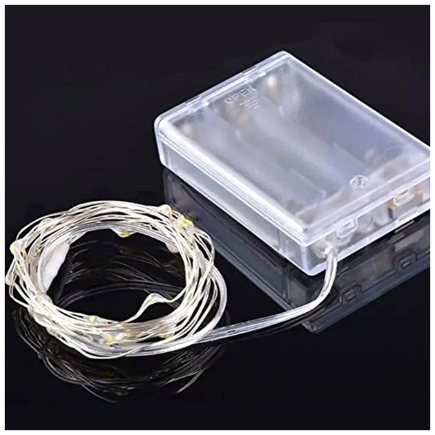 Светодиодная гирлянда Роса 10м 100 LED с батарейками и USB статический режим IP44 синий SQ-26664 - изображение 10