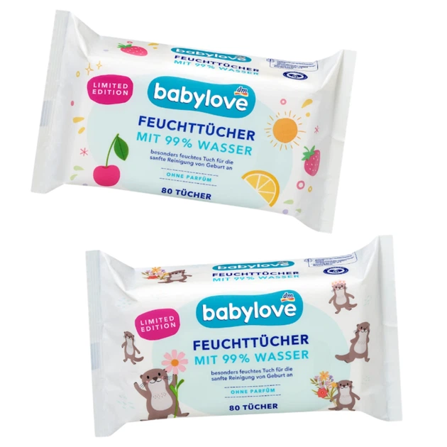 Влажные салфетки Babylove с 99% воды для детей, 80 шт - Фото 3 Влажные салфетки Babylove с 99% воды для детей, 80 шт - изображение 3