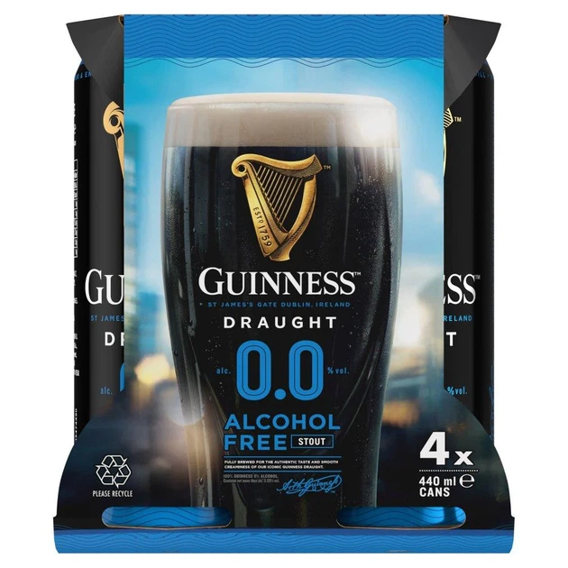 Пиво Guinness Draught 0.0 Nealko (темний стаут 24 жб по 0,44 л, країна походження Ірландія). - Фото 5 Пиво Guinness Draught 0.0 Nealko (темний стаут 24 жб по 0,44 л, країна походження Ірландія). - зображення 5