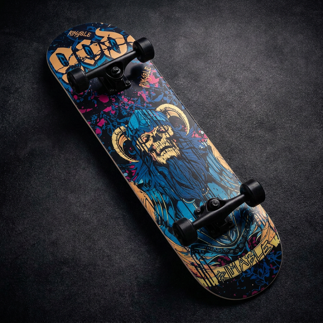 Скейтборд дерев'яний скелет BavarSport Skateboard Skeleton 4411-15 розмір 78х20 см - зображення 5