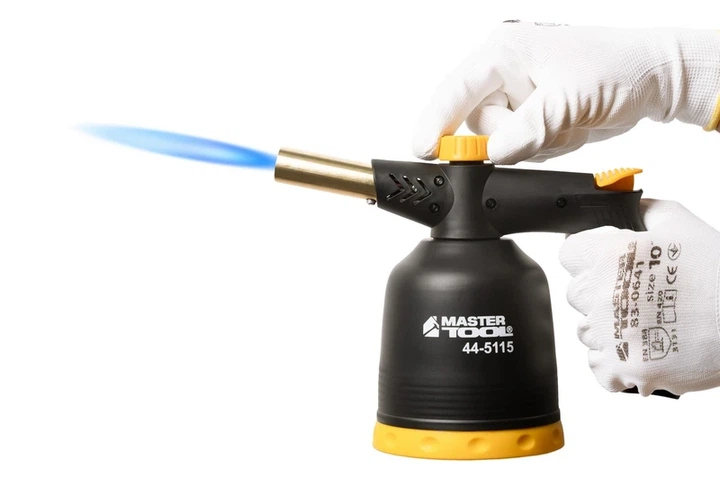Лампа газова паяльна MASTERTOOL п'єзопідпал/обертання 360° Ø 20.2 мм/1300°С 1.7 кВт 123 г/год 44-5115 - Фото 6 Лампа газова паяльна MASTERTOOL п'єзопідпал/обертання 360° Ø 20.2 мм/1300°С 1.7 кВт 123 г/год 44-5115 - зображення 6
