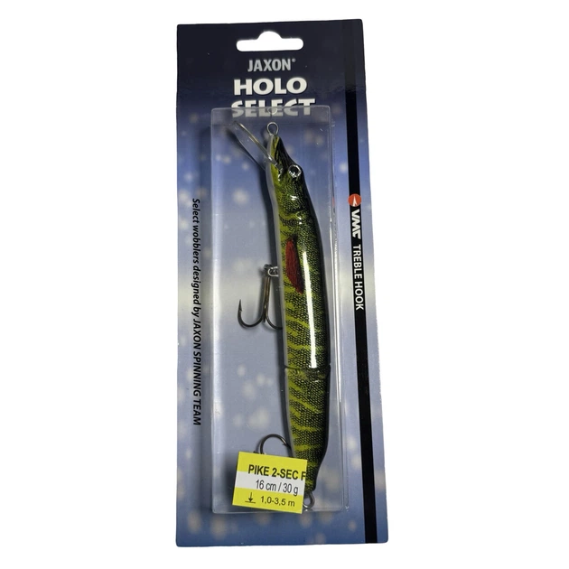 Воблер Jaxon HS Pike 2 секції 16cm колір PT, вага 30g загл. 1,0-3,5m floating,VJ-PJ16FPT - Фото 1 Воблер Jaxon HS Pike 2 секції 16cm колір PT, вага 30g загл. 1,0-3,5m floating,VJ-PJ16FPT - зображення 1