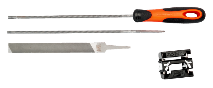 Набор напильников для заточки пильных цепей 3/8" и .404 с направляющей BAHCO (168-COMBI-5.5-6924) - изображение 2