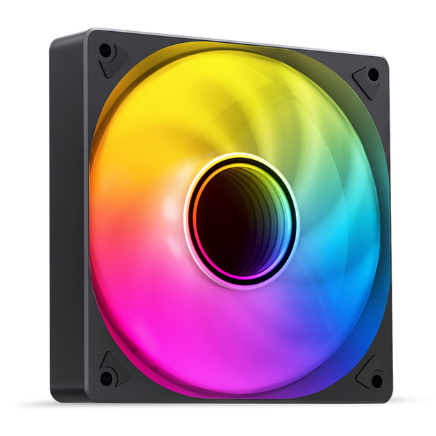 Вентилятор для корпуса JONSBO SL-120BR Iridescent Edition 12 см (обратная конструкция лопастей/синхронизация с материнской платой ARGB 5 В/4-контактные разъемы PWM (папа и гнезда) для последовательного подключения) - изображение 4