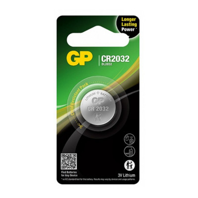 Батарейка дискова GP CR2032-U1 3.0V літієві Lithium Button Cell 1 шт блістер - Фото 1 Батарейка дискова GP CR2032-U1 3.0V літієві Lithium Button Cell 1 шт блістер - зображення 1