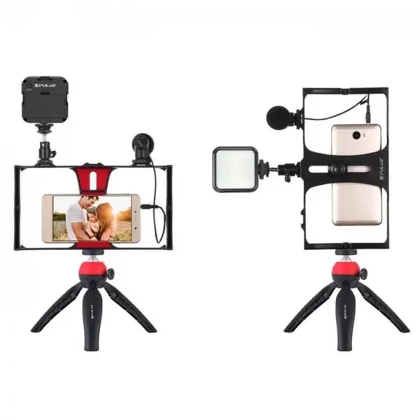 Комплект для влогінгу Digital Video Making Kit AY49X зі штативом, світлом і мікрофоном - Фото 6 Комплект для влогінгу Digital Video Making Kit AY49X зі штативом, світлом і мікрофоном - зображення 6