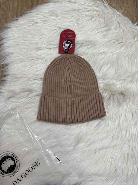 Шапка Canada Goose Унисекс Бежевого Цвета ONE SIZE (sej-2ga-sa0) - Фото 3 Шапка Canada Goose Унисекс Бежевого Цвета ONE SIZE (sej-2ga-sa0) - изображение 3