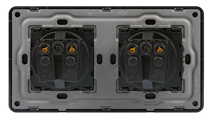 Подвійна розетка з WiFi 1DAL | Чорний Скло (G157D-STX2.WF.BL) - Фото 7 Подвійна розетка з WiFi 1DAL | Чорний Скло (G157D-STX2.WF.BL) - зображення 7