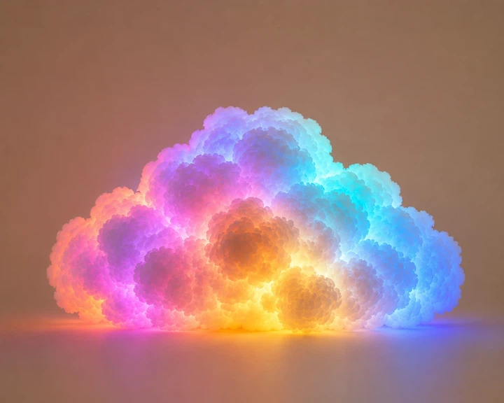 Светильник светодиодный Облако с RGB-подсветкой и пультом, питание USB - изображение 5