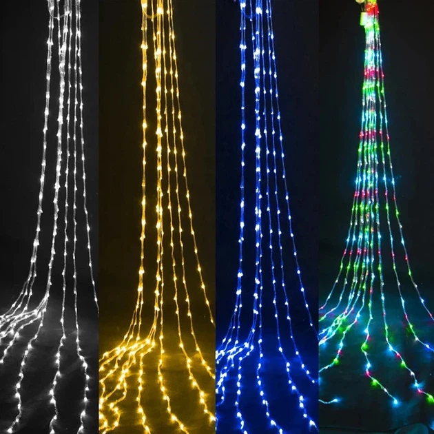 Гирлянда-штора на окно 212 LED 3×2 м теплый белый свет - изображение 4