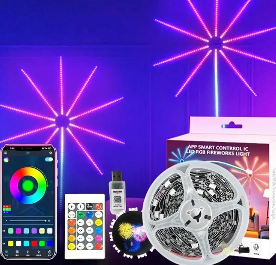 Светодиодный светильник «Фейерверк» 28Key Kit BT с пультом и Bluetooth - изображение 6