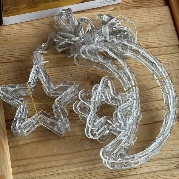 Гирлянда-штора SF-43 звезды и месяц USB теплый свет 3 м - изображение 4