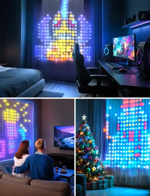 Гирлянда-штора Asson SFK-07 2×2 м, 200 LED с управлением через приложение - изображение 3