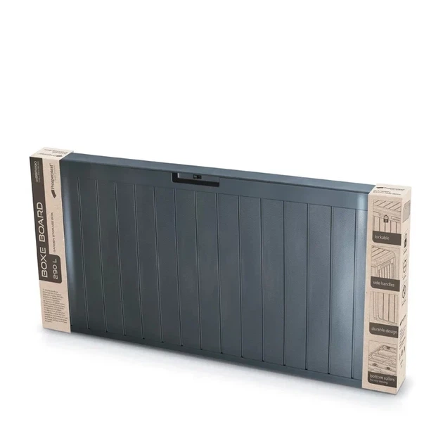 Сундук садовый Prosperplast Boxe Board для хранения на 290 л, темно-серый - Фото 3 Сундук садовый Prosperplast Boxe Board для хранения на 290 л, темно-серый - изображение 3