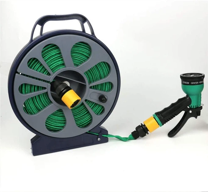 Плоский поливочный шланг Asson Garden Hose 10 м на катушке с насадкой 7-в-1 - Фото 4 Плоский поливочный шланг Asson Garden Hose 10 м на катушке с насадкой 7-в-1 - изображение 4