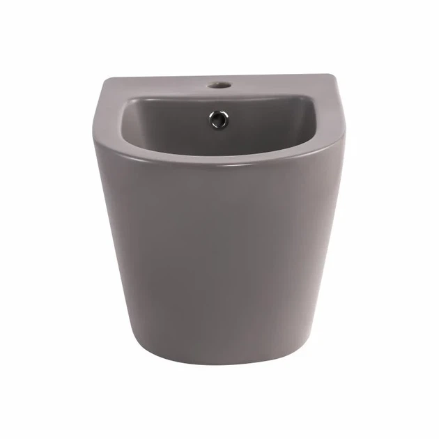 Биде подвесное Qtap Robin QT13551381GSG, керамика, 515x370x350 мм, Stone Grey - изображение 3