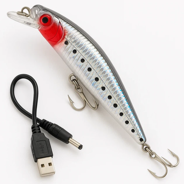 Електронний воблер-приманка Twitching Lure на акумуляторі з USB-зарядкою - Фото 6 Електронний воблер-приманка Twitching Lure на акумуляторі з USB-зарядкою - зображення 6