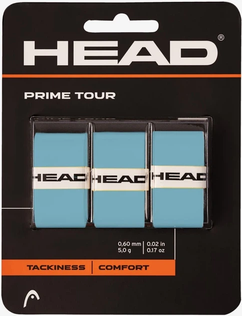 Обмотка Head Prime Tour блакитна синтетична 3 шт для тенісу - Фото 1 Обмотка Head Prime Tour блакитна синтетична 3 шт для тенісу - зображення 1
