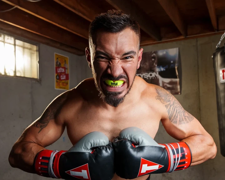 Капа боксерская TITLE Boxing Super Shield X2 взрослая для возраста 11+ желтая - изображение 5